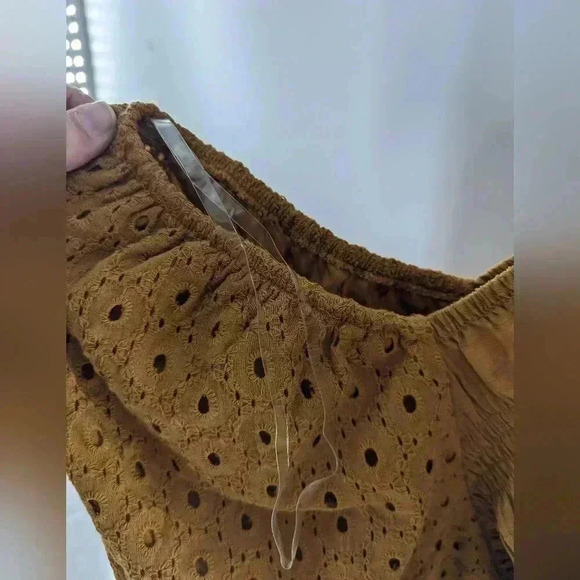 Maurices Eyelet Puff Sleeve Women's Size 2X New Sleeve Blouse Fall Color - Picture 6 of 12